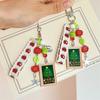 Cute Apple Wristband Lanyard Christmas Tree Keychain Pendant Phone Chain Backpack Charm  Bag Hang Accessory Keyring Gifts