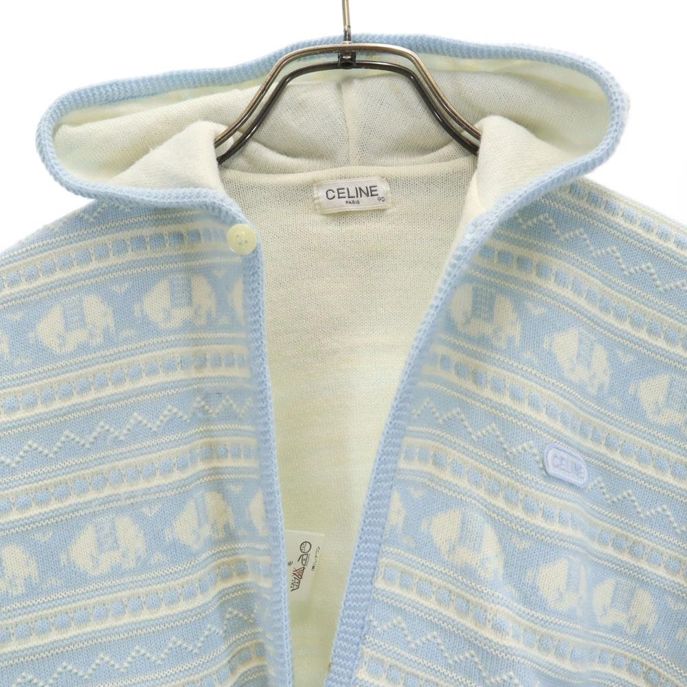 Celine Made In Japan Overall Handle Long Sleeve Poncho 90 Light Blue Kid's Used