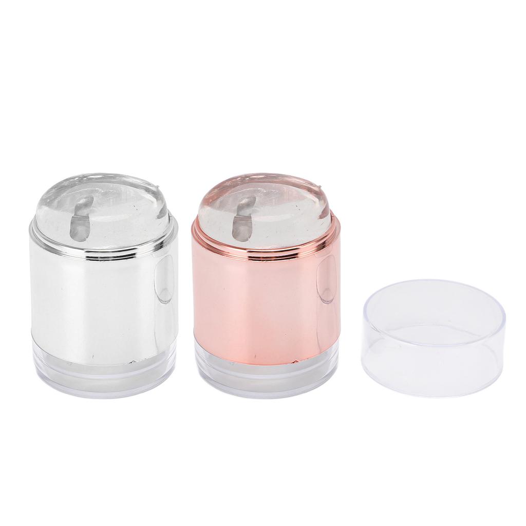 Nail Art Stamper Kit Strong Adhesive Clear Double Headed Nail Art Jelly Stamper with Lace Floral Pat