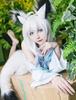 [Milky Time] Shirakami Fubuki Cosplay Costume with Tail and Ears, Hololive Halloween VTuber (Costume)