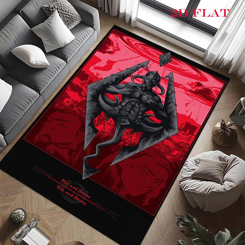 The Elder Scrolls Carpet Rug for Living Room Bedroom Home Sofa Decoration,Kids play Nonslip Floor Mat