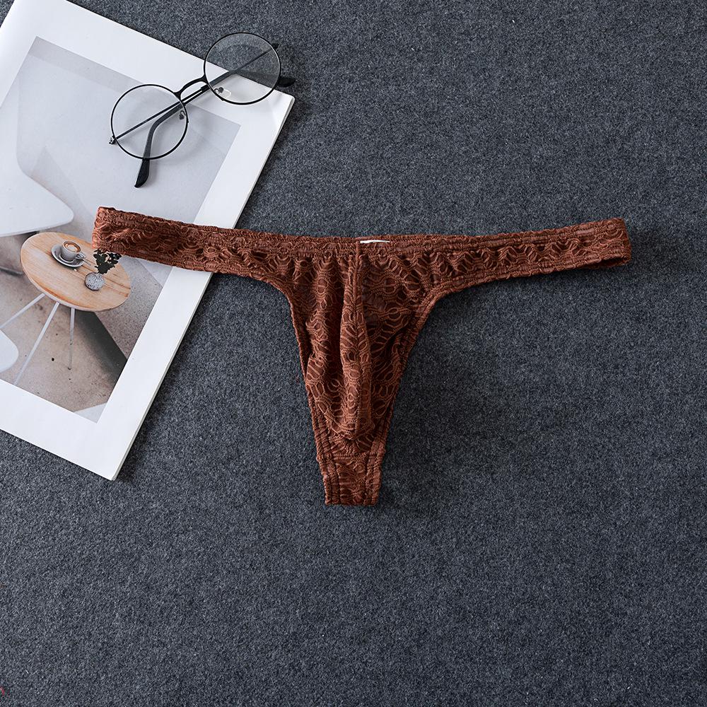 Stilvoller Jacquard-Tanga für Herren mit niedrigem Bund und auffälligem Bund