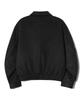 Trillion Suede Rivet Blouson Zip-Up Jacket (Black)