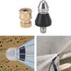 Pressure Nozzle 1 Front 6 Rear Sewer Jetter Nozzle Pressure Washer Adapter Sewer Cleaning Tool 1/4Inch Quick Connector