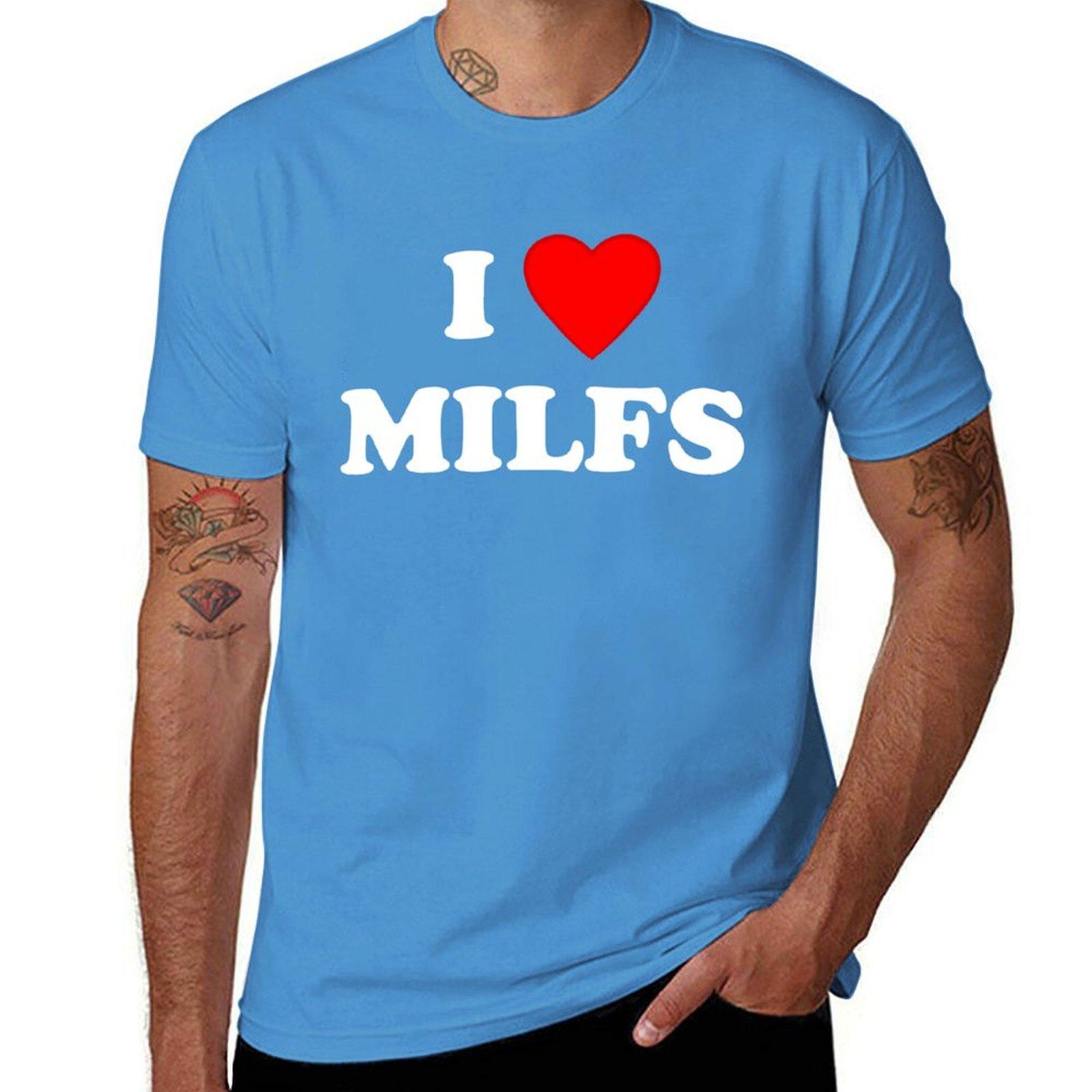 I Love Milfs Tshirt kawaii clothes sports fans aesthetic clothes plus sizes oversized t shirt men S