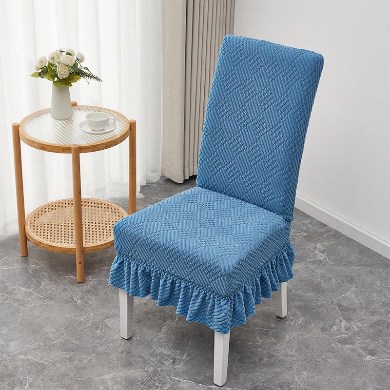 Elastischer Universal-Esszimmerstuhlbezug Neuer Stil Verdickter Esstischstuhlbezug Hockerbezug Stuhlkissen-Set Rückenlehne Integriert