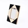 Contemporary Geometric Resin Photo Frame – Black & White