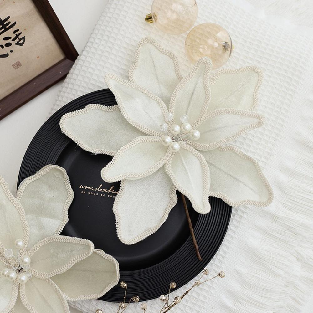 Large Size Festive Glitter Flower High-grade Xmas Tree Decorations New Artificial Xmas Flower