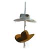 Mini cap Rearview Mirror Pendant Cow pattern Cowboy Hat Car Decoration Car Pendant  Auto Interior