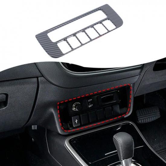 ABS Carbon fiber Console Air condition Panel Trim For Mitsubishi Outlander 19-22