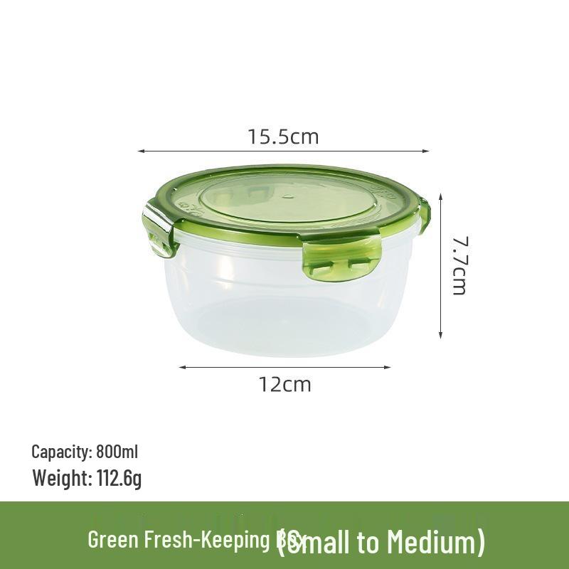 Round Plastic Food Storage Container with Sealed Lid for Office, Microwave, and Refrigerator Use