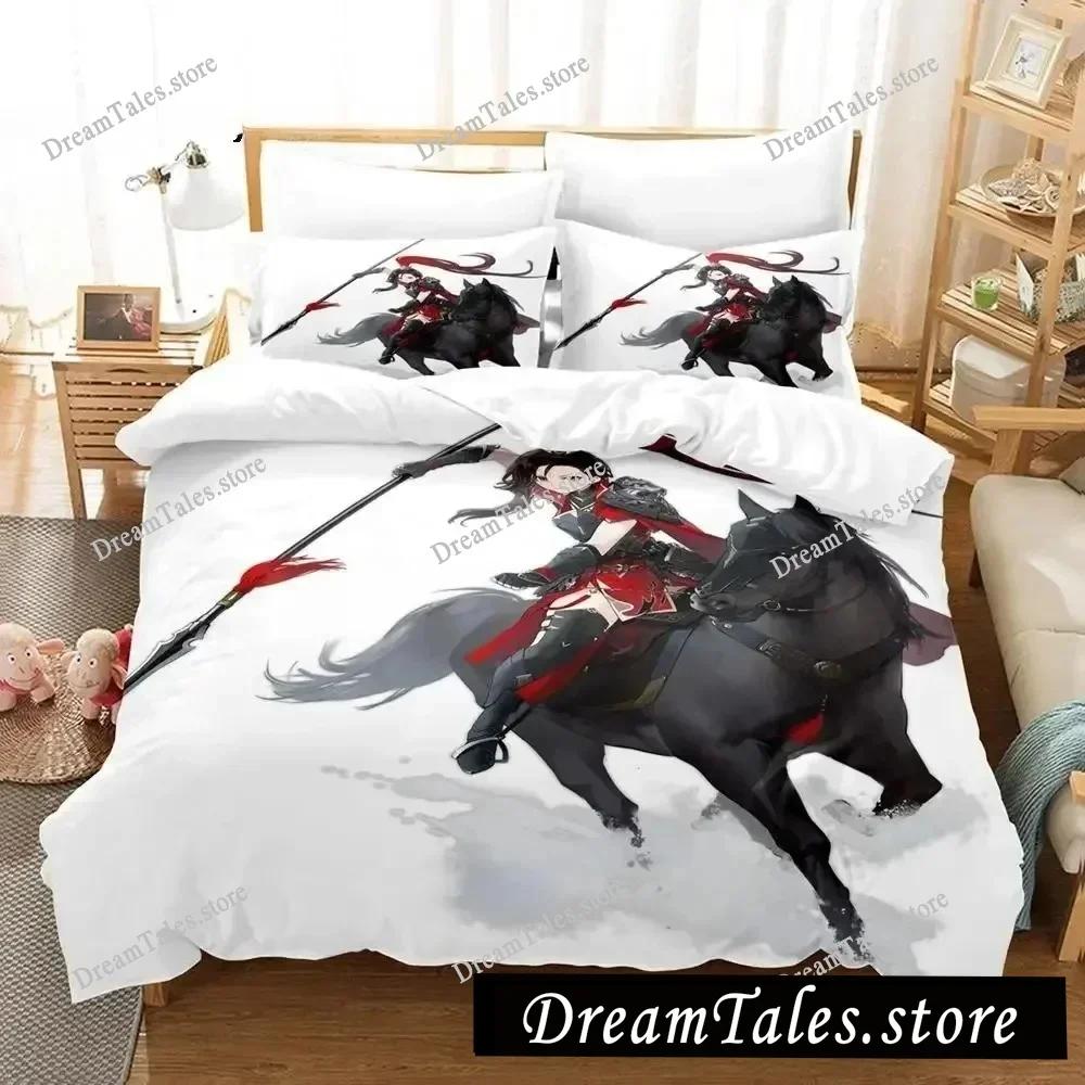 Azur Lane Luxury Bedding Set Japan Anime Cartoon Duvet Cover Set Comforter Bedspread Linen Twin Single Size Printed Home Textile