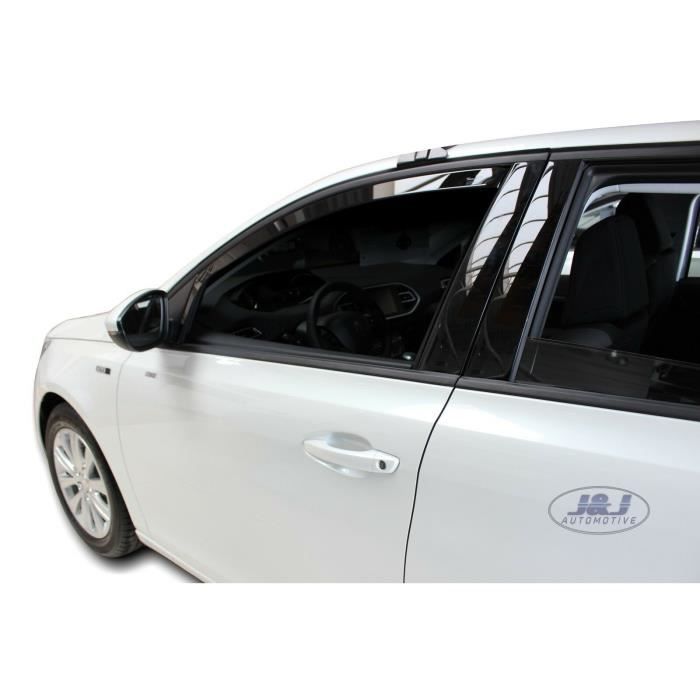 Déflecteurs d'air - J&amp;J AUTOMOTIVE - Heko - Fumé - Installation facile - Protection contre le vent