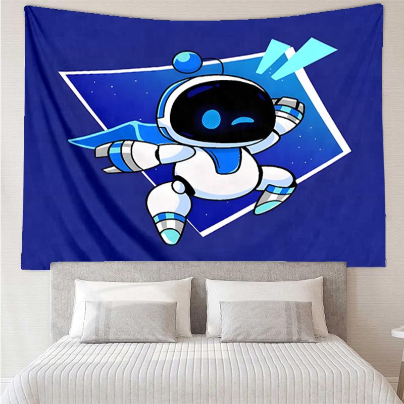 Space Adventure Astro Bot Tapestry Hanging for Bedroom,Livingroom, Playroom,Decor Art Room Wall Tapestry Holiday and Birthday Gifts