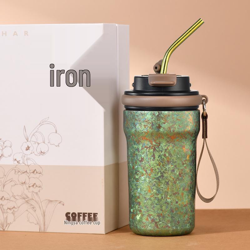 

2025 Портативная Изолированная Титановая Кофейная Кружка - Сохранение Горячего и Холодного 550ml