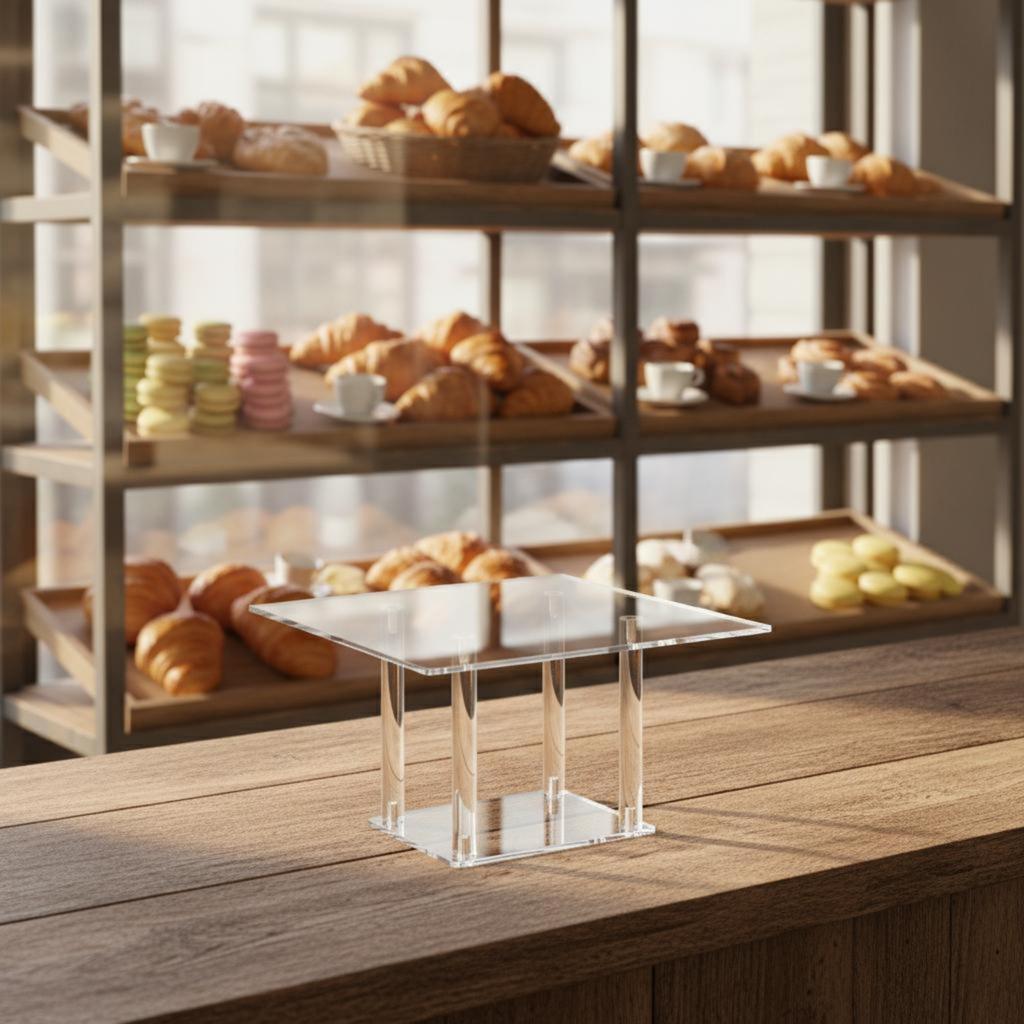Acryl Lebensmittel-Ausstellungsständer Robust & Langlebig Acryl-Kuchenständer-Set Klare Dessert-Aussteller Vielseitig für Buffets