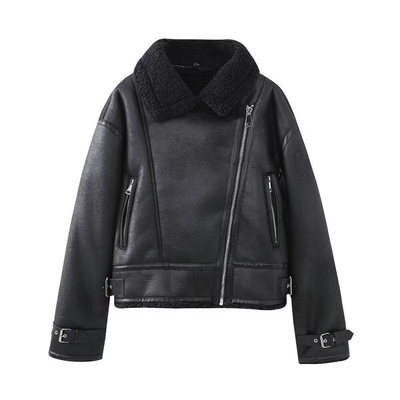 

Autumn/Winter Retro Women s Street Fashion Double-sided Belted Jacket Coat M чёрный