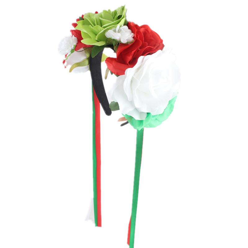 European & American Rose Cosplay Holiday Party Headband - Christmas Floral Hairpiece
