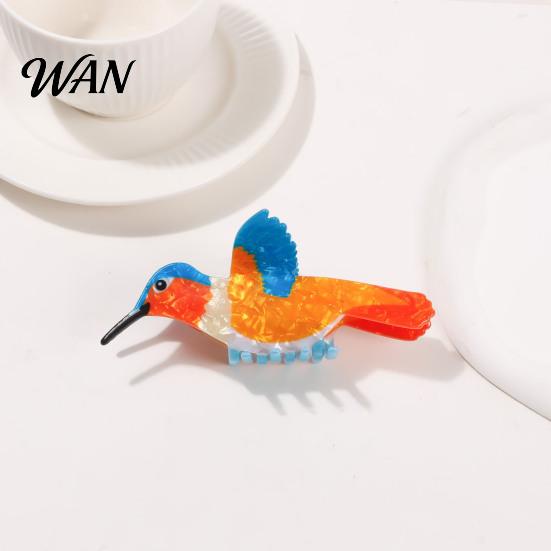 Bird Shaped Clip Colorful Hair Claw Strong Hold Non Slip Parrot Sparrow Design Clips Hummingbird Shape Clamp Accessories for Women Girls Lightweight