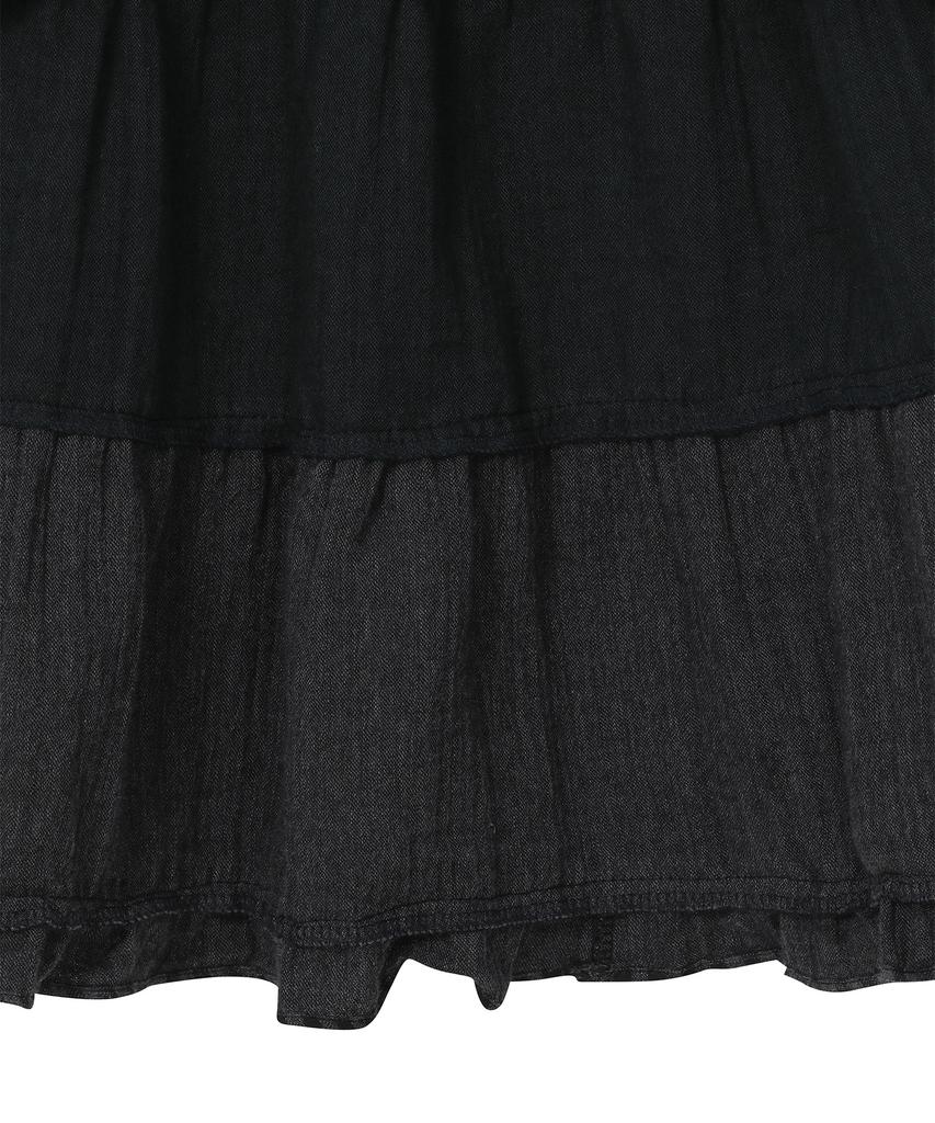 BAUF Vintage Frill Skirt [Black Check]