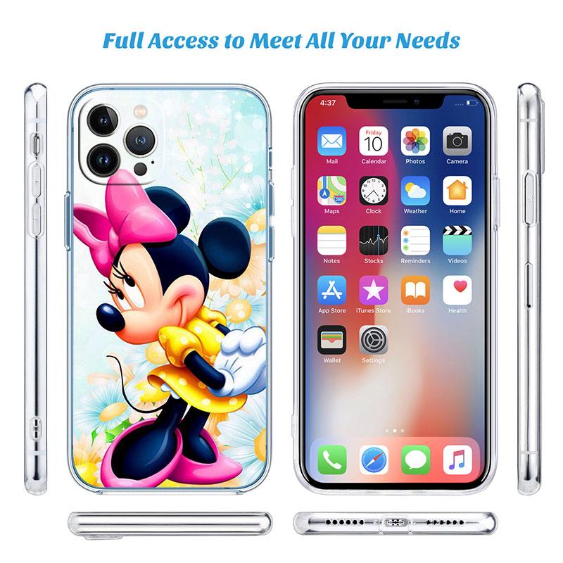 Mickey Minnie Mouse Transparent Phone Case for Motorola Moto G10 G20 G30 G31 G32 G34 G35 G41 G42 G50 G51 G52 G55 G60 G60S