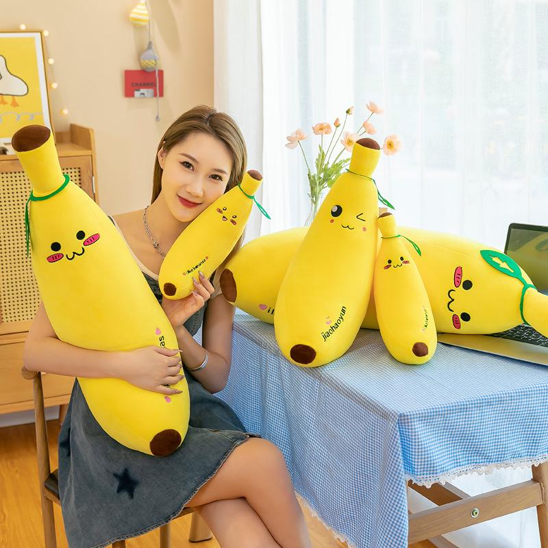 Cute Banana Throw Pillow Fruit Doll Super Soft Plush Toy for Girls Birthday Gift Children's Toy Cloth Doll