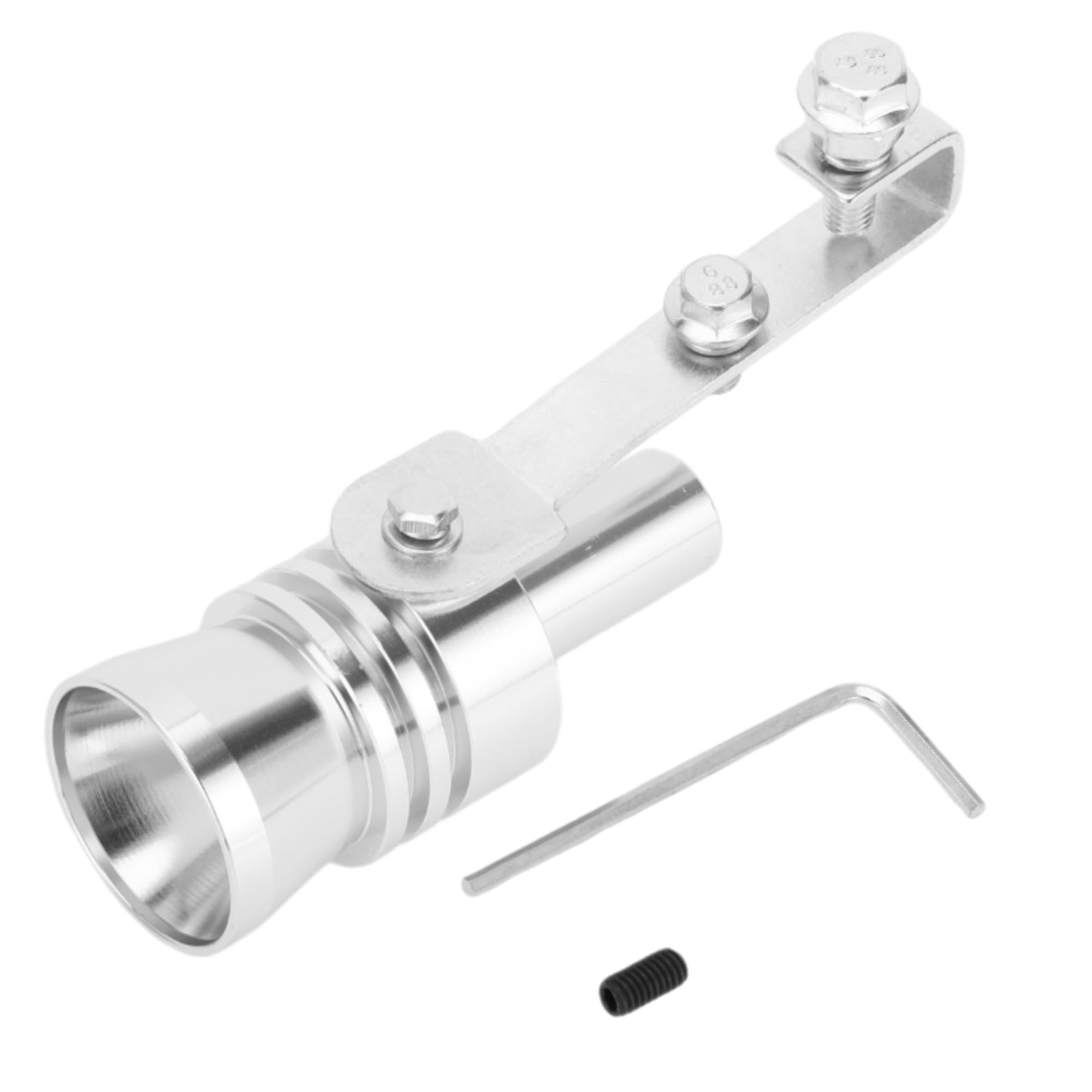 

INFINAUTO Турбо Звук Выхлопной Глушитель Труба Свисток Задняя Хвостовая Труба XL Автомобиль Мотоцикл Нижний Производитель Алюминий Серебристый Тон 1 Комплект