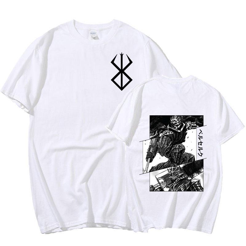 

Футболка Berserk Guts с двухсторонним принтом, топы, футболки, унисекс, мода, эстетика, кавайная, японская, Харадзюку, парная футболка, уличная одежда в стиле Харадзюку 3XL