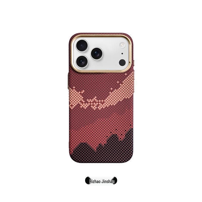 iPhone 17 Pro Max Sunset Moonrise Kevlar Magnetic Case - Drop-proof, Skin-feel, Apple 16 Compatible