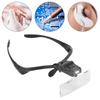 Eyeglass Type Headband Magnifier with 5 Lens LED Lamp for Eyelashes Extension Use