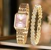 Women'S Watch Fashion Watch Women'S Quartz Watch Simple Scale Women'S Two-Piece Watch