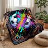 Soccer Ball Splash Art 9 Theme blanket Lightweight Warm Flannel Blanket Decorative Throw Blanket for Home Decoration