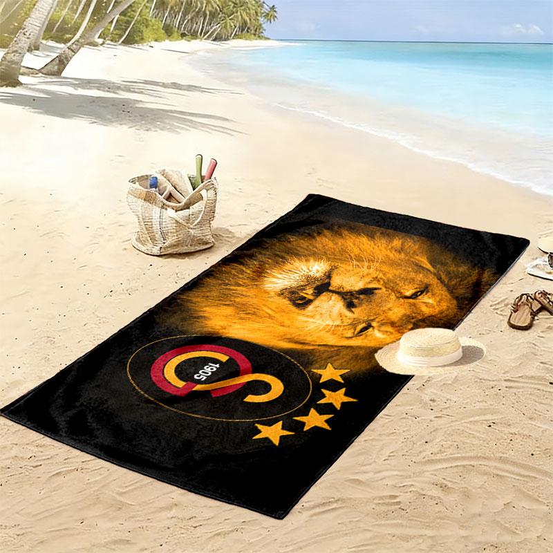Galatasaray FC Print Beach Towel, Large Soft Quick Dry Towel for Beach Camping Swimming