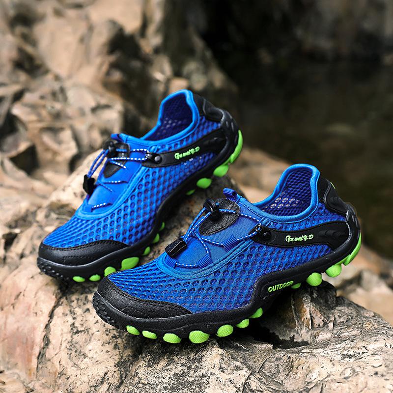 

2024 summer hiking shoes men s sports shoes large size outdoor casual shoes hiking shoes couple breathable off-road hiking shoes 45 сапфіровий