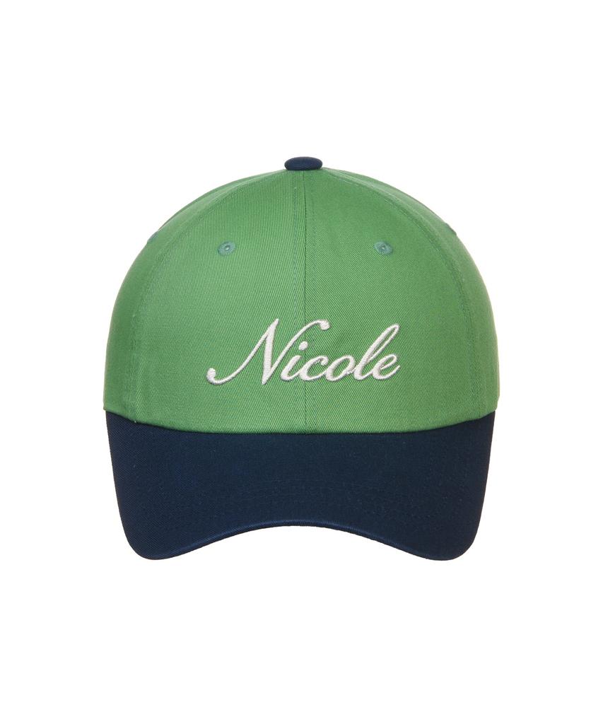 Nigaennikol Nicole Lettering Ball Cap_Green Navy