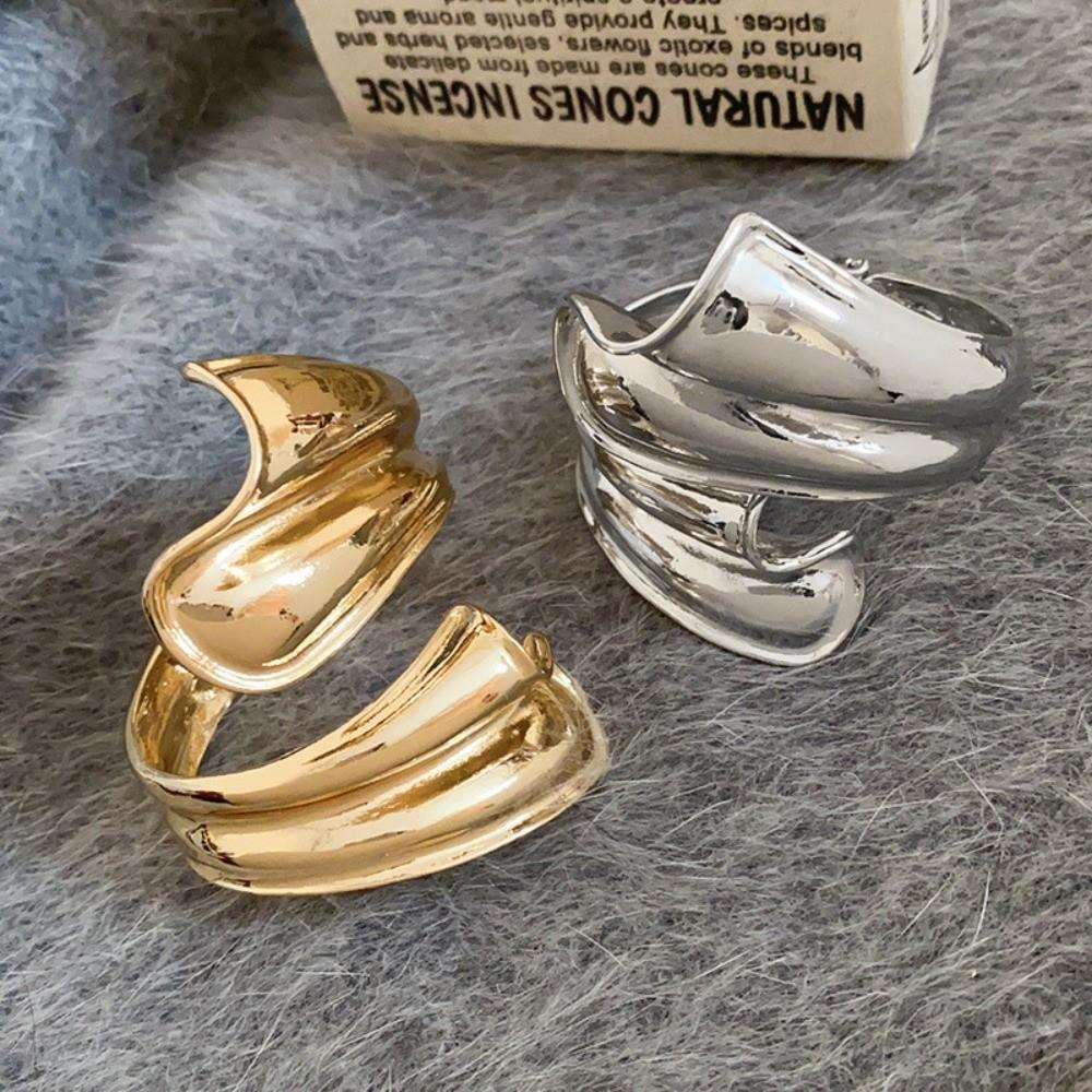 Metal Zinc Zinc Alloy Wide Opening Bangle Opening Arm Ring Retro Hand Ring  Party Decoration