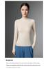 Women's Slim Fit Cashmere High Neck Knit Pullover - Warm Seamless Base Layer Sweater for Autumn and Winter