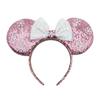 Handmade Mouse Ears Headband for Women and Girls Polka Dot Bow Minnie Ears Costume Accessories Hair Hoop Party Headwear