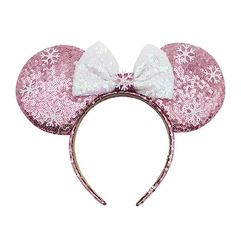 Handmade Mouse Ears Headband for Women and Girls Polka Dot Bow Minnie Ears Costume Accessories Hair Hoop Party Headwear