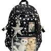 Schoolbag Korean Version Ins New High-value, Fresh, Sweet and Cute Stars, Pain Bag, Light Backpack for Junior High School Students