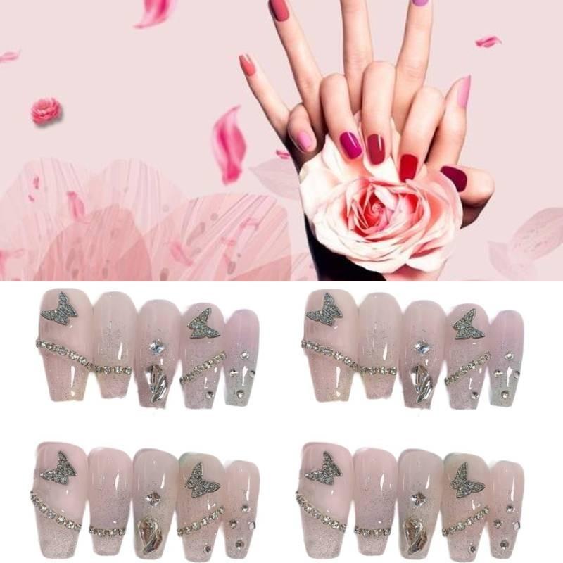 Nail Phototherapy Handmade Patch Metal Butterfly Explosion Flash Detachable