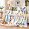 Peter Rabbit Flannel Throw Blanket Soft Warm Cozy For Sofa Bed Indoor Home Bedroom Use