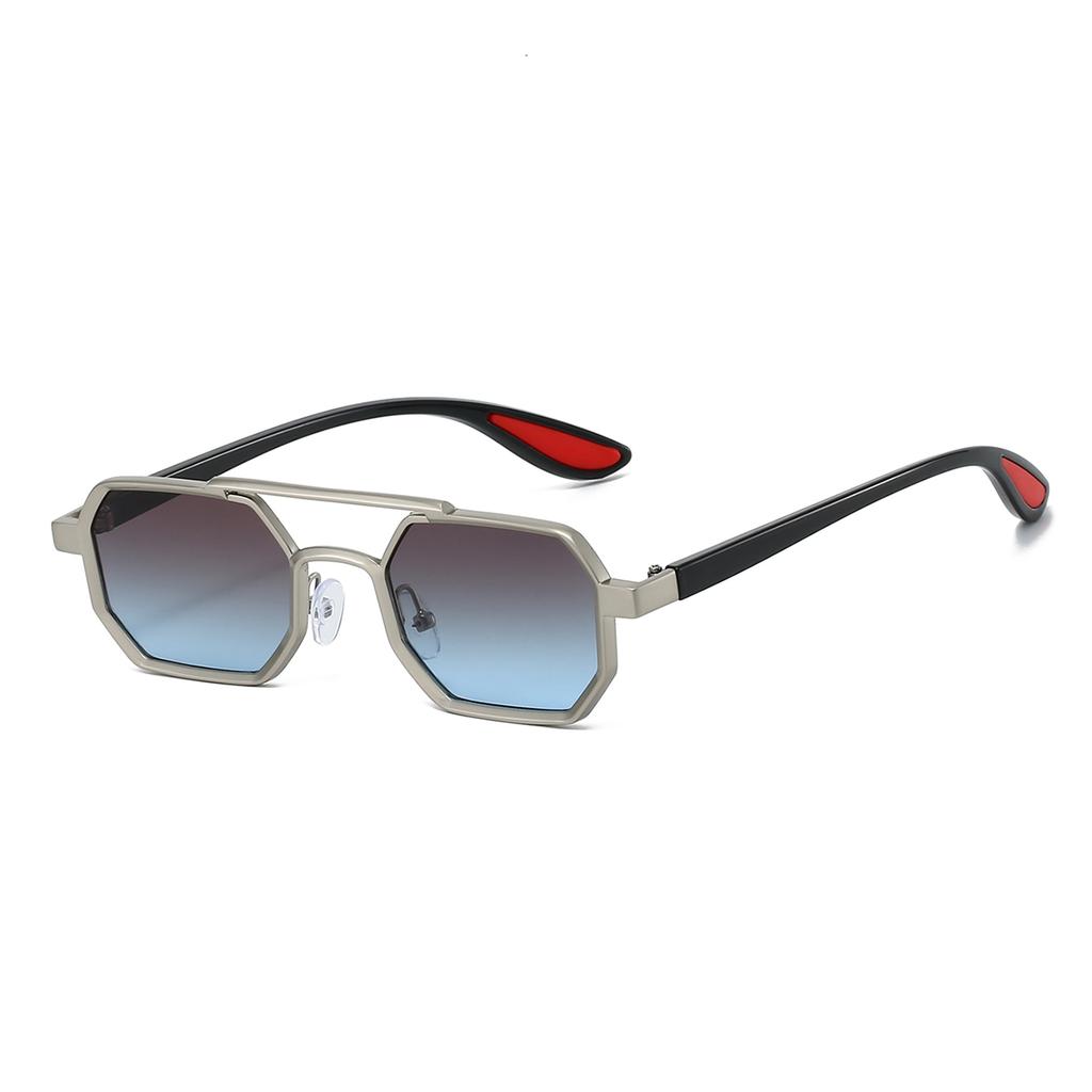 Vintage Polygon Sunglasses Men New Chic Hip-hop Outdoor Decor Shades Women Trendy Brand Design Double Bridge Sun Glasses