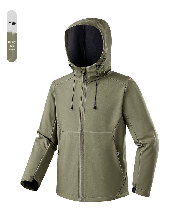 7A Antibacterial Waterproof Softshell Fleece Hooded Jacket: Outdoor Climbing & Casual Wear