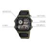 Casio STANDARD series small square movement ten years of electricity quartz movement canvas strap Japanese and Korean watch men's watch AE-1200WHB-3B