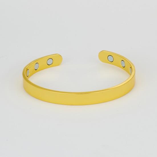 Magnetic Bracelet Adjustable Unisex Bracelet Minimalist Alloy Bangle with Effective Magnets Open Cuff Bracelet Gift for Men And