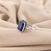 Blue Sapphire Gemstone 925 Sterling Silver Handmade Women Jewelry Designer Ring For Gift RR-71-14