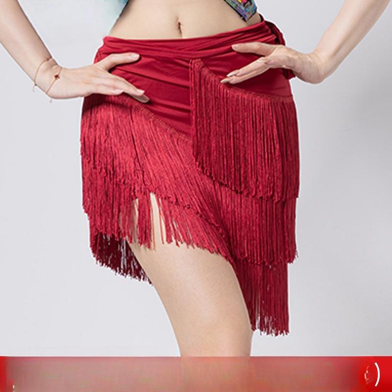 New Latin Dance Hip Scarf – Irregular Fringe Wrap  – Flowy & Breathable – Perfect for Salsa Practice Stage Performance