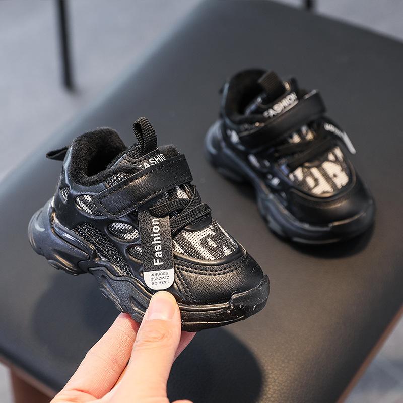 Scarpe vintage alla moda per neonati e bambini piccoli, scarpe da ginnastica invernali per bambini, scarpe in velluto di cotone, scarpe per bambini con suola morbida