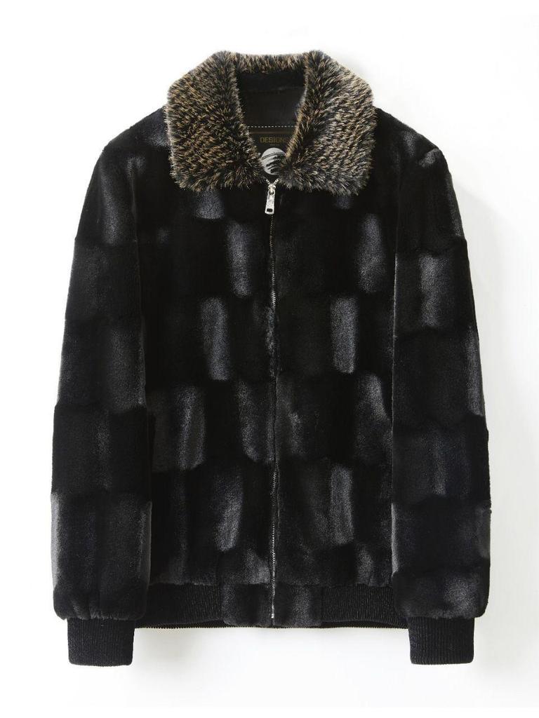 Men's Golden Mink Faux Fur Winter Coat